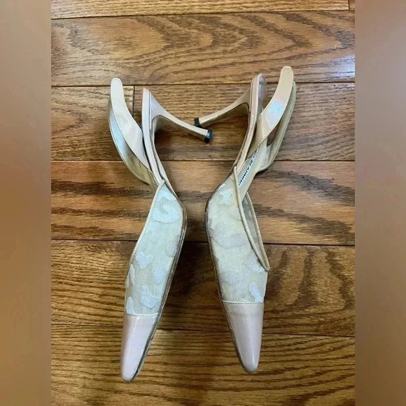 Manolo Blahnik Slingback Heels Handmade in Italy Sz 36 / 6 - Picture 4 of 14